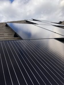 solar panels on roof